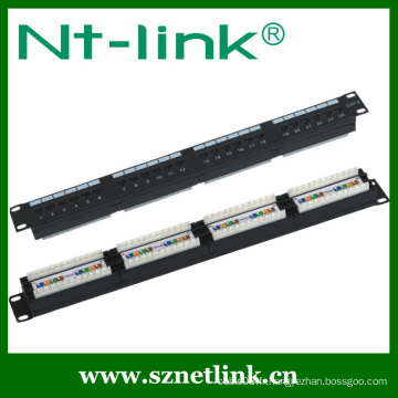 Montage en rack 19 pouces 1U UTP Cat6 24 Port Patch Panel